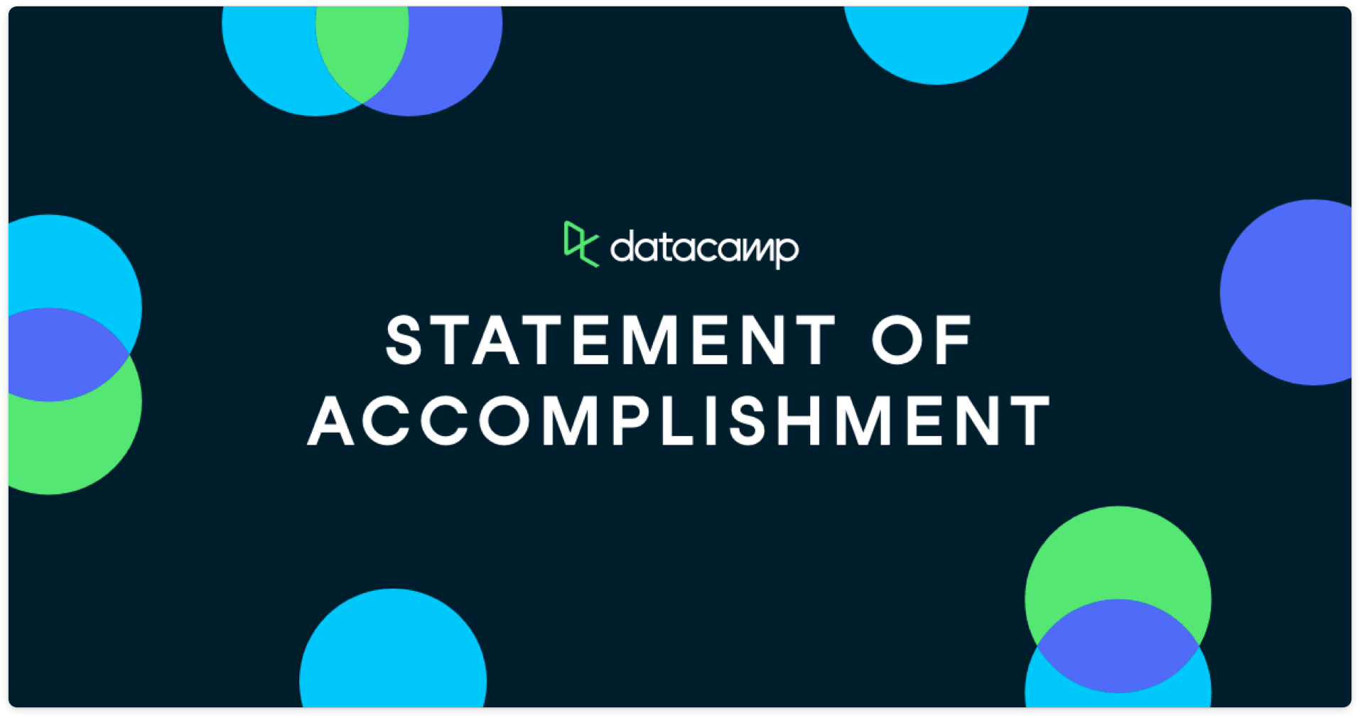 Track statement of accomplishment