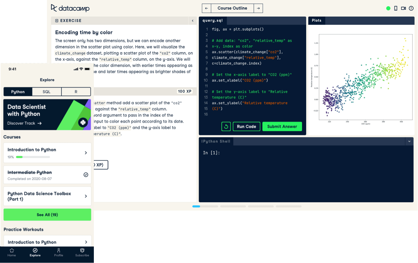Screenshot of project code-along