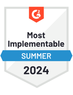 Most Implementable - Summer 2024 (G2 badge) 