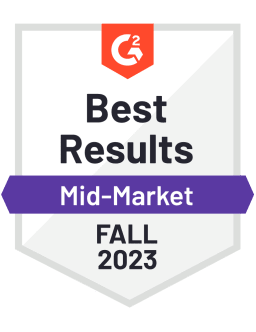Best Results - Mid-Market Fall 2023 (G2 Badge)