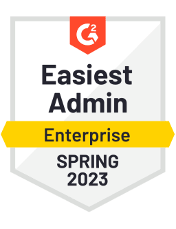 Easiest Admin - Enterprise Spring 2023 G2 Badge