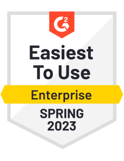 Easiest to Use - Enterprise - Spring 2023 (G2 badge)