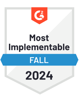 Most Implementable - Fall 2024 (G2 badge)