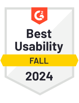 Best Usability - Fall 2024 (G2 badge)