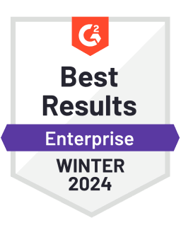 Best Results - Enterprise Winter 2024 (G2 Badge)