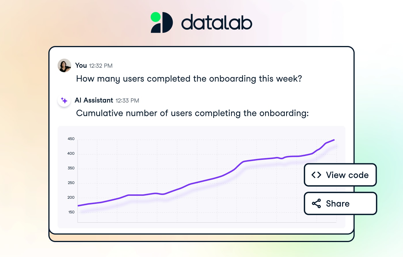 DataLab is an AI-powered data notebook to go from data to insight