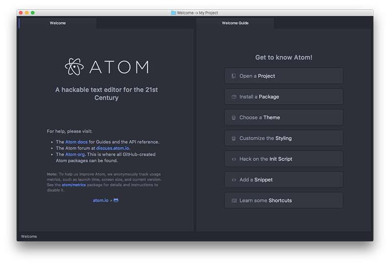 Installing Atom