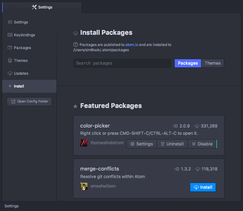 Atom Packages