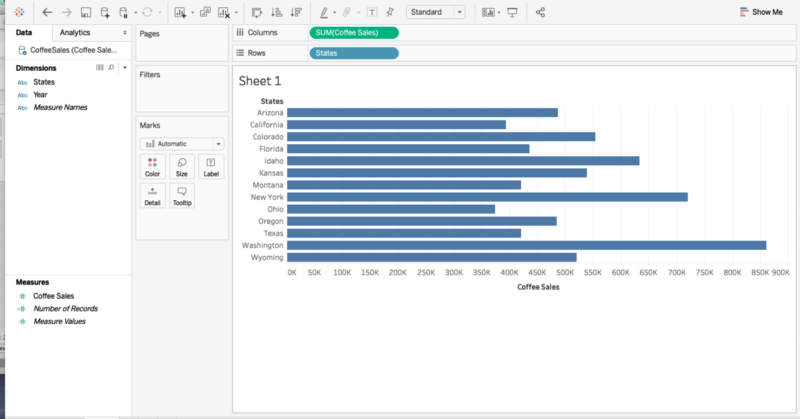 Spreadsheets with Tableau tutorial