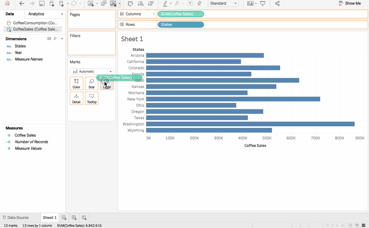 Spreadsheets with Tableau tutorial
