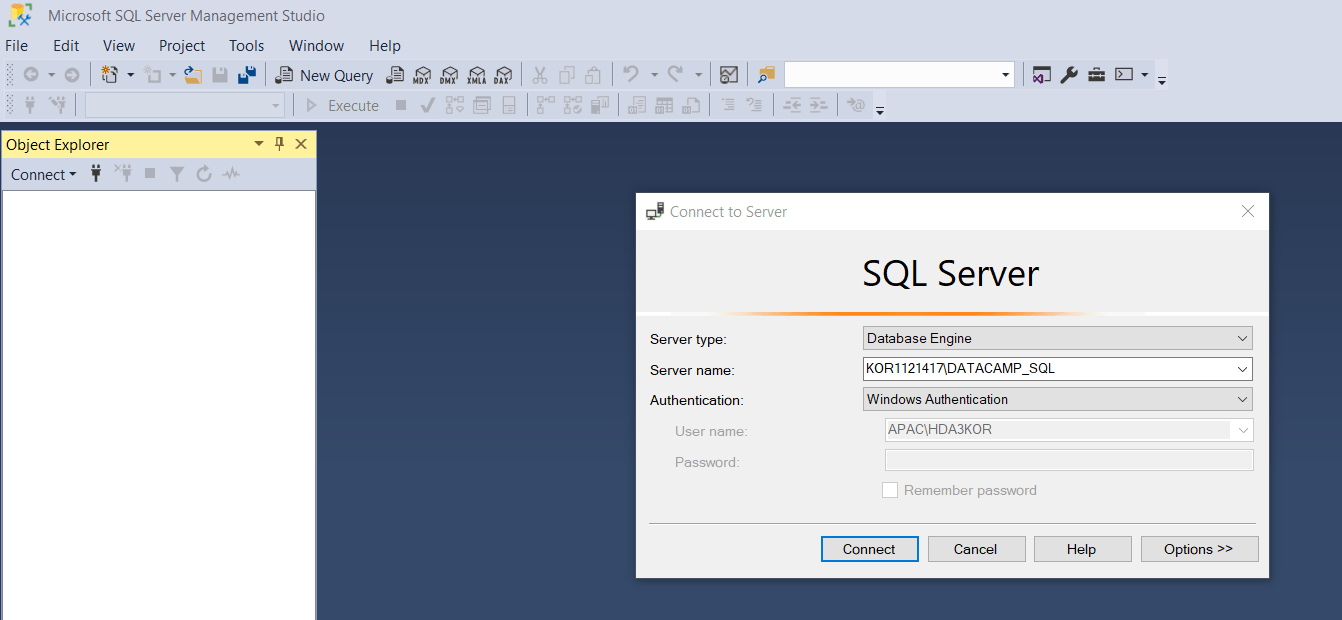 SQL Server Management Studio