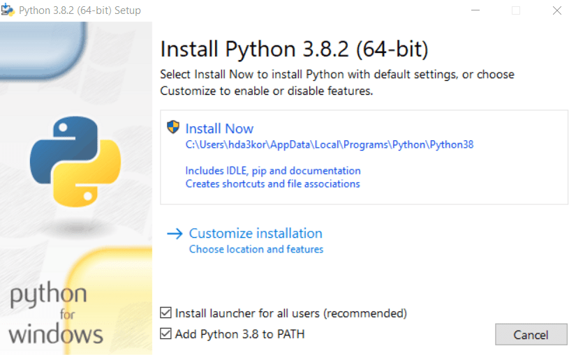 Installing Python on Windows OS