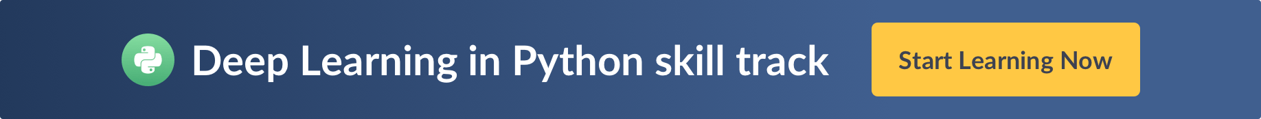 deep learning in python skill track banner