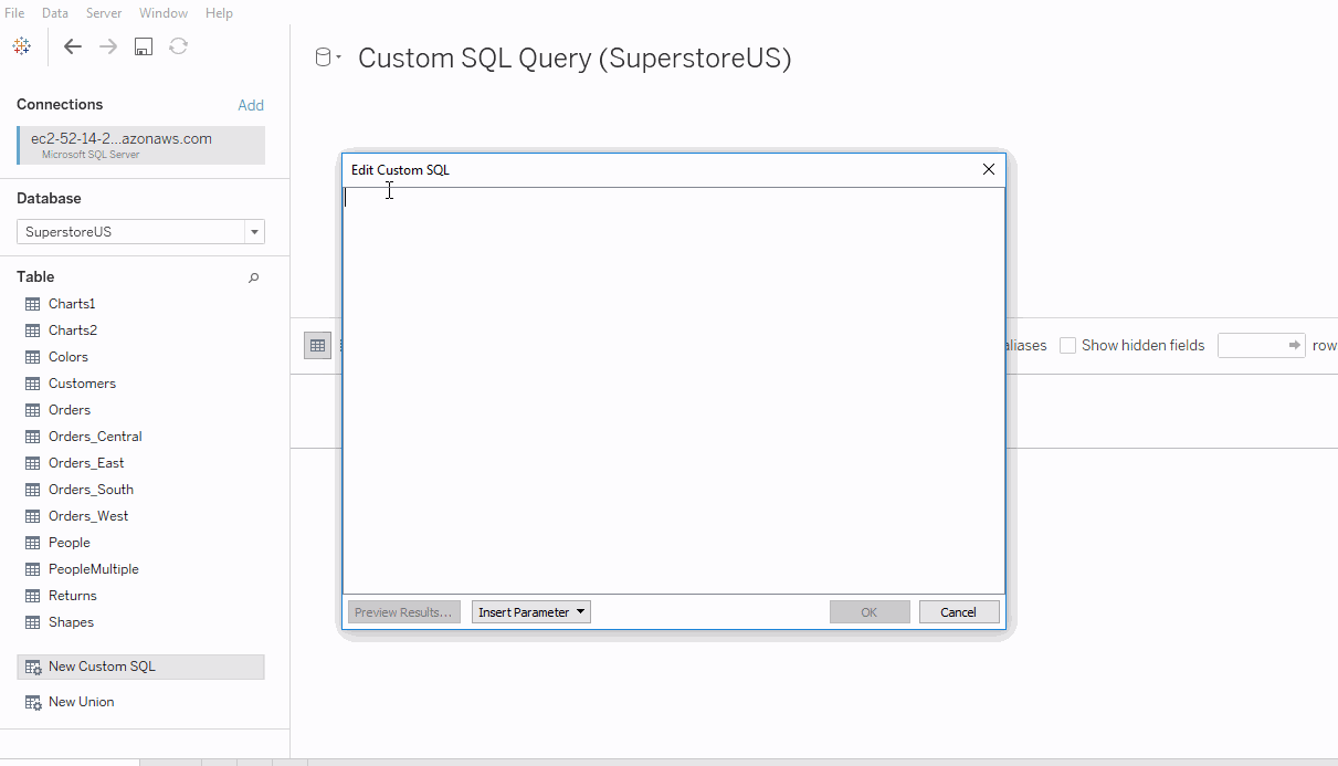 Custom SQL