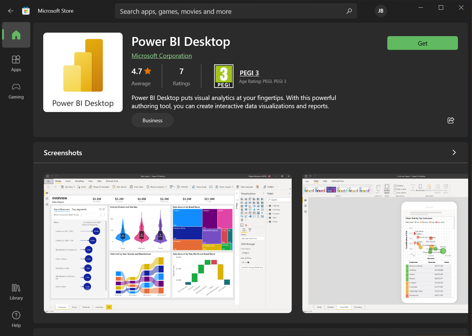 Power BI Desktop screenshot 1