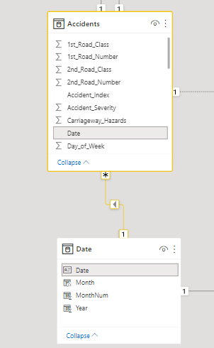 Power BI Creating Relationships with Date Tables