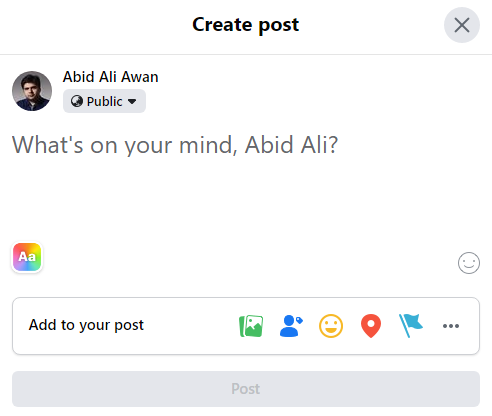 Abid's Facebook composer.png