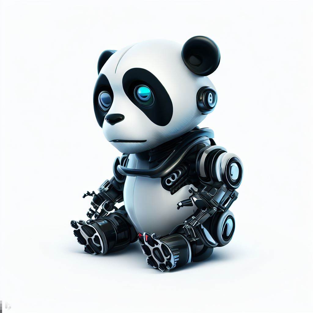 Figure 17: DALL-E generated image using the prompt 'Panda Robot'.