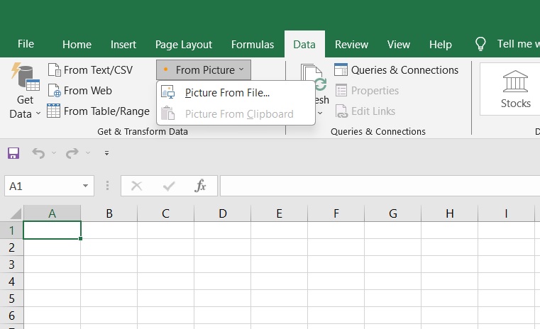 excel insert data from picture