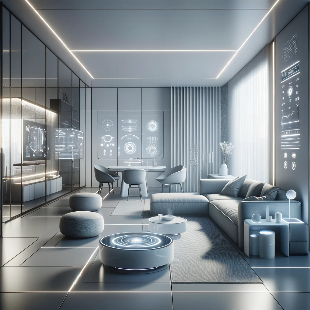 A futuristic vision of how AI can be used in daily life, in the form of a digitalized apartment.