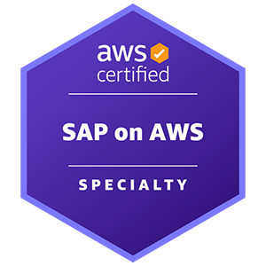 AWS Certified: SAP on AWS Specialty badge