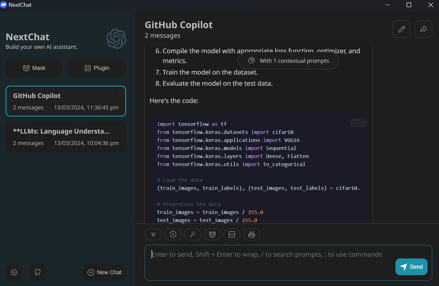 Checking out GitHub Copilot mask