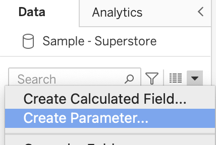 create parameter