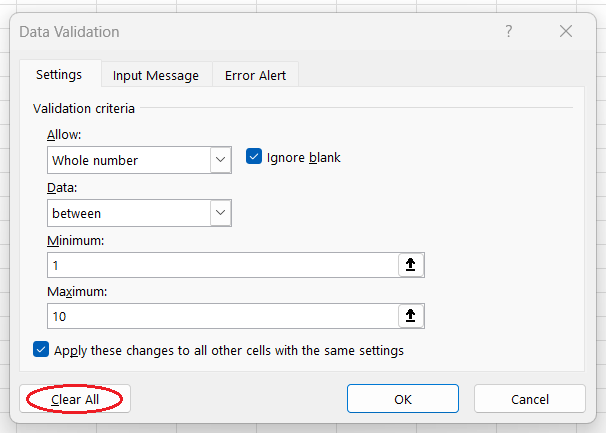 How to remove data validation in Excel.